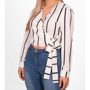 Stripe Wrap Top